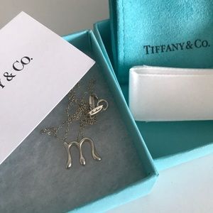 Tiffany & Co. initial m necklace sterling silver